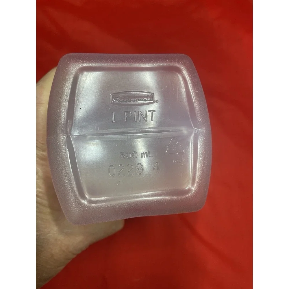 Rubbermaid 1 Pint Servin Saver Beverage Container 0229 Vintage Blue Flip Top Lid